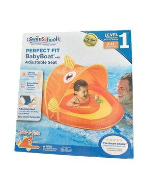 SwimSchool Perfect Fit Baby Floating Boat With Retractable Canopy For Ages 6-24